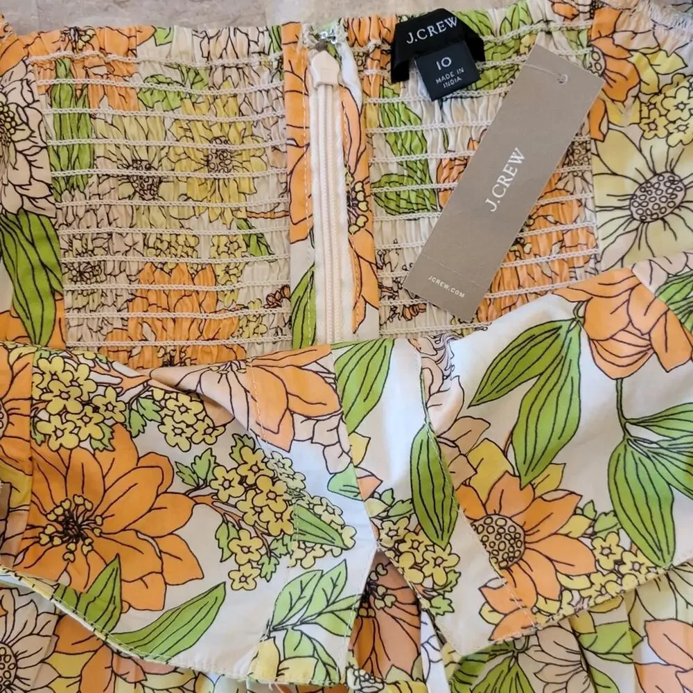 J. Crew floral blouse Size 10